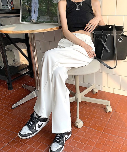 Dita Muaj.（ディータムアージュ）の「ハイウエストルーズスラックスパンツ（スラックス・レディース・ライトピンク/ホワイト/ブラック・L/S/M）」の7枚目の写真