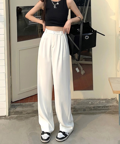 Dita Muaj.（ディータムアージュ）の「ハイウエストルーズスラックスパンツ（スラックス・レディース・ライトピンク/ホワイト/ブラック・L/S/M）」の4枚目の写真