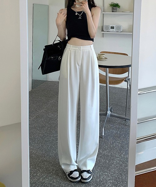 Dita Muaj.（ディータムアージュ）の「ハイウエストルーズスラックスパンツ（スラックス・レディース・ライトピンク/ホワイト/ブラック・L/S/M）」の9枚目の写真
