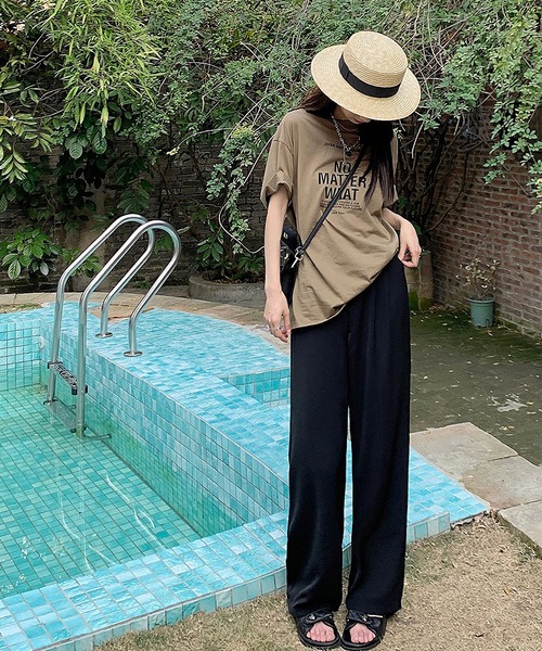 Dita Muaj.（ディータムアージュ）の「ハイウエストルーズスラックスパンツ（スラックス・レディース・ライトピンク/ホワイト/ブラック・L/S/M）」の12枚目の写真