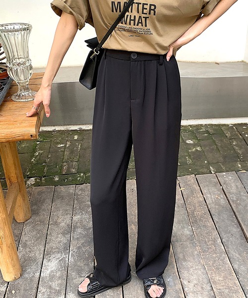 Dita Muaj.（ディータムアージュ）の「ハイウエストルーズスラックスパンツ（スラックス・レディース・ライトピンク/ホワイト/ブラック・L/S/M）」の6枚目の写真