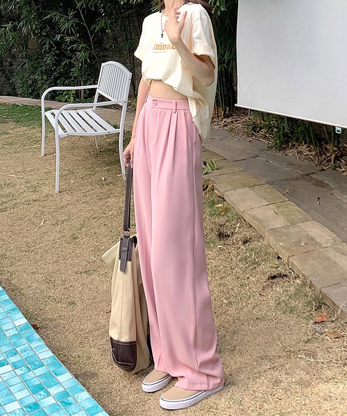 Dita Muaj.（ディータムアージュ）の「ハイウエストルーズスラックスパンツ（スラックス・レディース・ライトピンク/ホワイト/ブラック・L/S/M）」の10枚目の写真