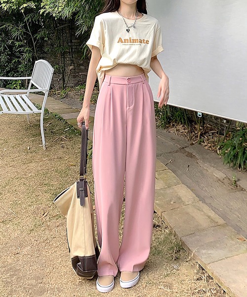 Dita Muaj.（ディータムアージュ）の「ハイウエストルーズスラックスパンツ（スラックス・レディース・ライトピンク/ホワイト/ブラック・L/S/M）」の8枚目の写真