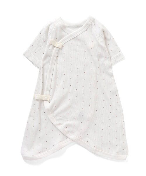 apres les cours（アプレレクール）の「リブコンビ肌着（肌着・キッズ・オフホワイト/サックスブルー/ピンク/アイボリー/その他2/キナリ・70/60）」の3枚目の写真