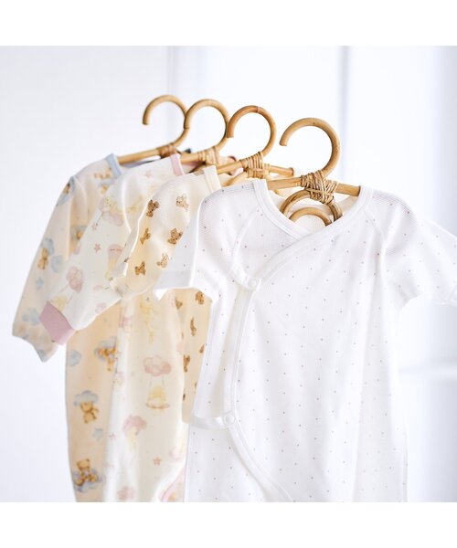 apres les cours（アプレレクール）の「リブコンビ肌着（肌着・キッズ・オフホワイト/サックスブルー/ピンク/アイボリー/その他2/キナリ・70/60）」の7枚目の写真