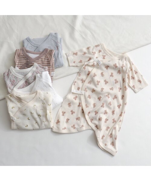 apres les cours（アプレレクール）の「リブコンビ肌着（肌着・キッズ・オフホワイト/サックスブルー/ピンク/アイボリー/その他2/キナリ・70/60）」の8枚目の写真