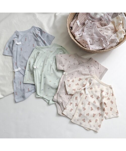 apres les cours（アプレレクール）の「リブコンビ肌着（肌着・キッズ・オフホワイト/サックスブルー/ピンク/アイボリー/その他2/キナリ・70/60）」の9枚目の写真