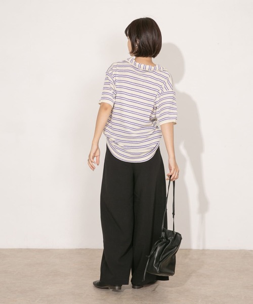 KBF(ケイビーエフ)の「Vネックボーダープルオーバー(Tシャツ/カットソー・レディース・ホワイト系その他/ブラウン系その他/グリーン系その他・ONE)」の21枚目の写真