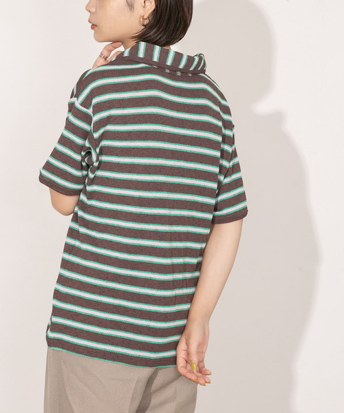 セール】Vネックボーダープルオーバー（Tシャツ/カットソー）｜KBF