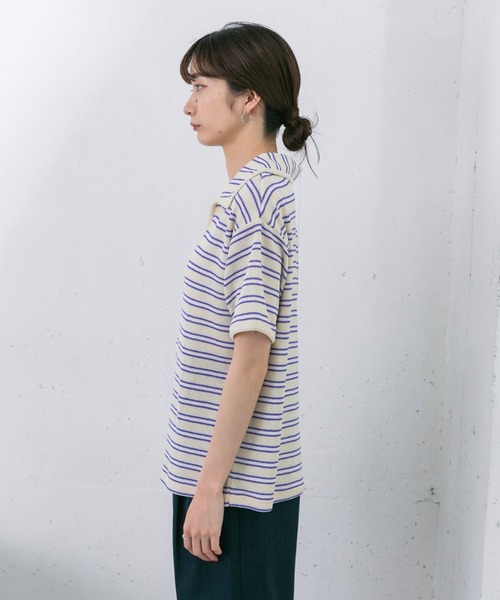 KBF レースボーダープリントプルオーバー KBF レースボーダープリントプルオーバー