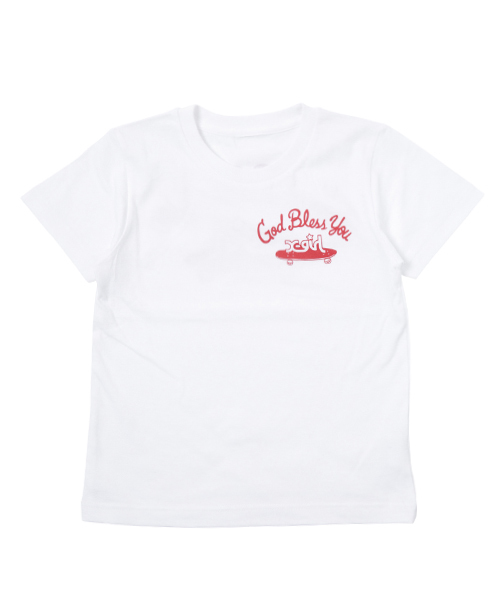 X-girl Stages(エックスガールステージス)の「【VERY(ベリー)5月号掲載商品】S/S TEE GOD BLESS YOU (4T~7T)(Tシャツ/カットソー・キッズ・ホワイト/ブラック/ネイビー・4T/5T/6T/7T)」の4枚目の写真