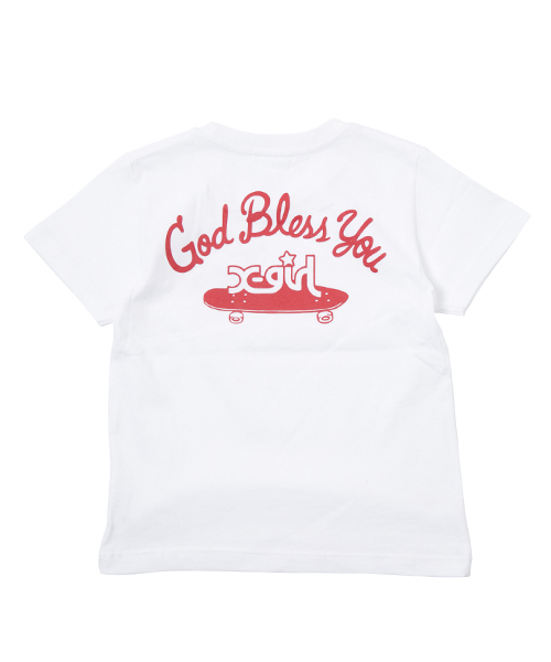 X-girl Stages(エックスガールステージス)の「【VERY(ベリー)5月号掲載商品】S/S TEE GOD BLESS YOU (4T~7T)(Tシャツ/カットソー・キッズ・ホワイト/ブラック/ネイビー・4T/5T/6T/7T)」の5枚目の写真