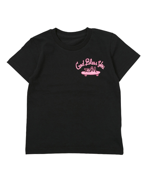 X-girl Stages(エックスガールステージス)の「【VERY(ベリー)5月号掲載商品】S/S TEE GOD BLESS YOU (4T~7T)(Tシャツ/カットソー・キッズ・ホワイト/ブラック/ネイビー・4T/5T/6T/7T)」の6枚目の写真