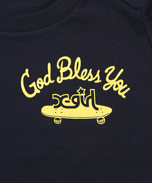 X-girl Stages(エックスガールステージス)の「【VERY(ベリー)5月号掲載商品】S/S TEE GOD BLESS YOU (4T~7T)(Tシャツ/カットソー・キッズ・ホワイト/ブラック/ネイビー・4T/5T/6T/7T)」の10枚目の写真