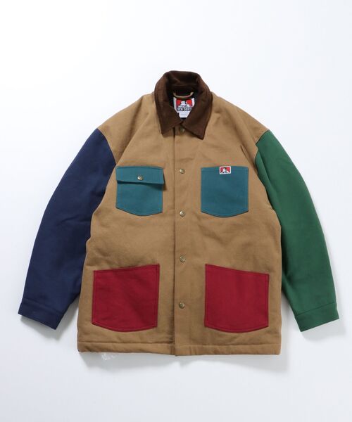 BEN DAVIS（ベンデイビス）の「【BEN DAVIS(ベンデイビス)】COVERALL WITH LINING JACKET / ダック地 ワンポイント シンプル カバーオール ジャケット（カバーオール・メンズ・キャメル/ブルー/ブラック/その他1/カーキ・MEDIUM/LARGE/X-LARGE）」の5枚目の写真