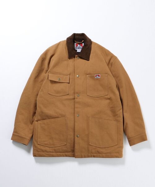 BEN DAVIS（ベンデイビス）の「【BEN DAVIS(ベンデイビス)】COVERALL WITH LINING JACKET / ダック地 ワンポイント シンプル カバーオール ジャケット（カバーオール・メンズ・キャメル/ブルー/ブラック/その他1/カーキ・MEDIUM/LARGE/X-LARGE）」の4枚目の写真