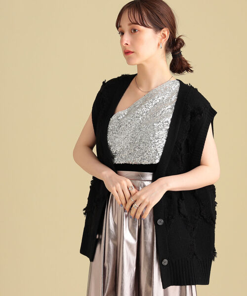 Ray BEAMS（レイビームス）の「Ray BEAMS / ラップ スパンコール カーチフ（その他小物・レディース・ブラック/シルバー・ONE SIZE）」の14枚目の写真