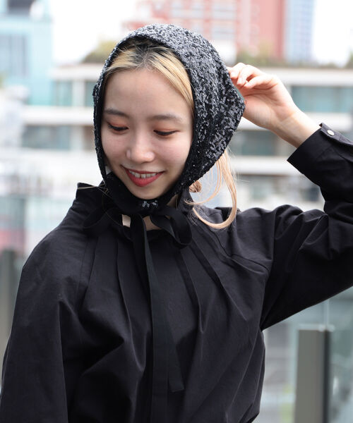 Ray BEAMS（レイビームス）の「Ray BEAMS / ラップ スパンコール カーチフ（その他小物・レディース・ブラック/シルバー・ONE SIZE）」の17枚目の写真
