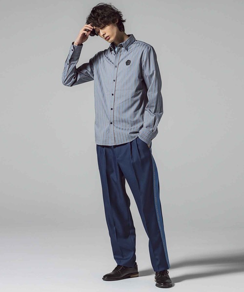 VIKTOR&ROLF(ヴィクター&ロルフ)の「VIKTOR&ROLF(ヴィクター&ロルフ)ストライプロゴシャツ/STRIPED LOGO SHIRT(シャツ/ブラウス・メンズ・ライトブルー・46/48/50)」の4枚目の写真