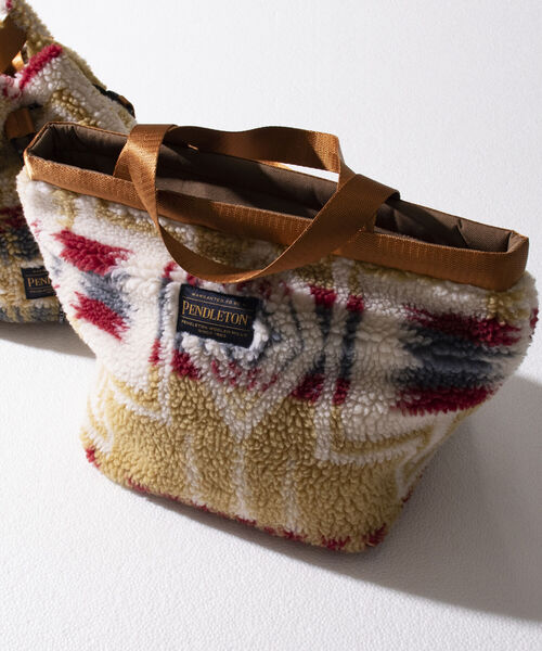 PENDLETON（ペンドルトン）の「【PENDLETON/ペンドルトン】別注HARDING ボアミニトート フリース（トートバッグ・メンズ・ホワイト系その他/ブラック系その他/ベージュ系その他・FREE）」の3枚目の写真