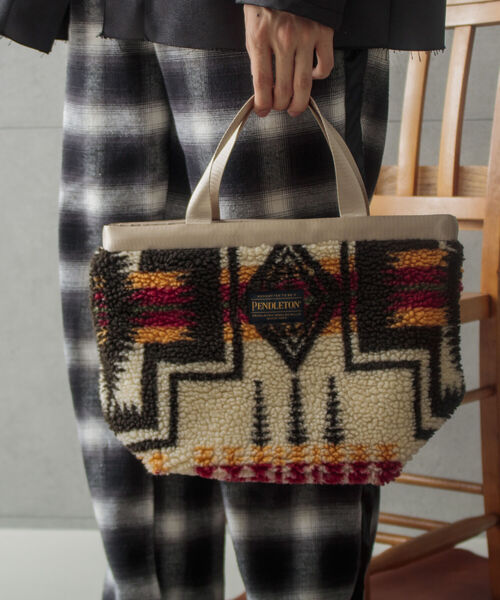 PENDLETON（ペンドルトン）の「【PENDLETON/ペンドルトン】別注HARDING ボアミニトート フリース（トートバッグ・メンズ・ホワイト系その他/ブラック系その他/ベージュ系その他・FREE）」の9枚目の写真