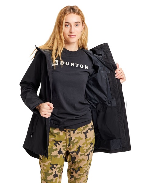 BURTON(バートン)の「防水 速乾 Veridry 2L レインジャケット(マウンテンパーカー・レディース・ブラック/カーキ・S/M)」の11枚目の写真