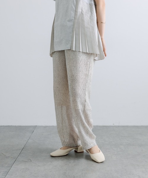 PUAL CE CIN（ピュアルセシン）の「【Du noir】ドット柄パンツ（その他パンツ・レディース・ブラック/アイボリー・FREE）」の5枚目の写真