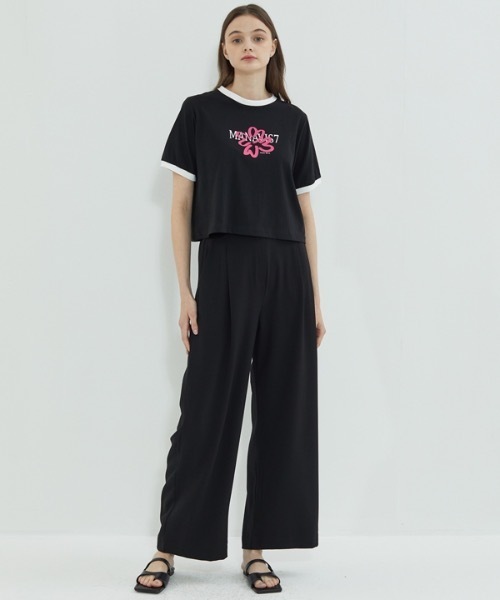 manavis7(マナビスセブン)の「【MANAVIS7 】クローバー カラーリングラインティーシャツ / Clover Coloring Line T-shirt(Tシャツ/カットソー・レディース・ホワイト/ブラック・FREE)」の6枚目の写真