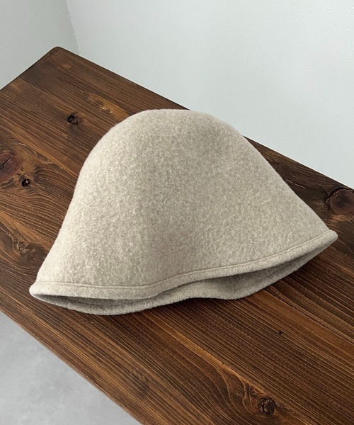 CAPRICIEUX LE'MAGE（カプリシューレマージュ）の「バスクウールバケットハット（ハット・レディース・ブラック/ベージュ/ブラウン・FREE）」の7枚目の写真