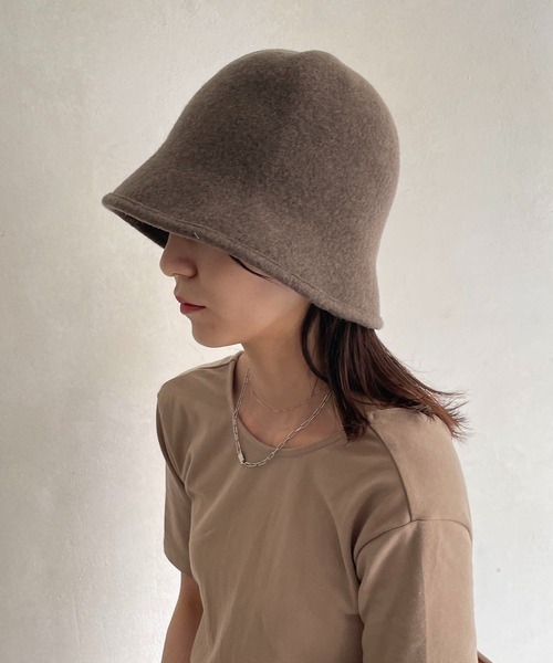 CAPRICIEUX LE'MAGE（カプリシューレマージュ）の「バスクウールバケットハット（ハット・レディース・ブラック/ベージュ/ブラウン・FREE）」の12枚目の写真
