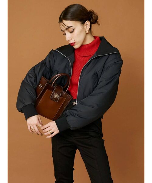 EVRIS（エヴリス）の「バイカラーステッチショルダーバッグ（ショルダーバッグ・レディース・グリーン/ブラウン/ブラック・FREE）」の5枚目の写真