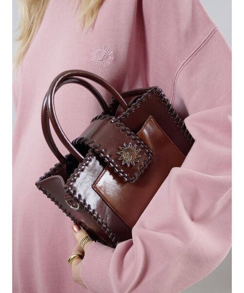 EVRIS（エヴリス）の「バイカラーステッチショルダーバッグ（ショルダーバッグ・レディース・グリーン/ブラウン/ブラック・FREE）」の10枚目の写真