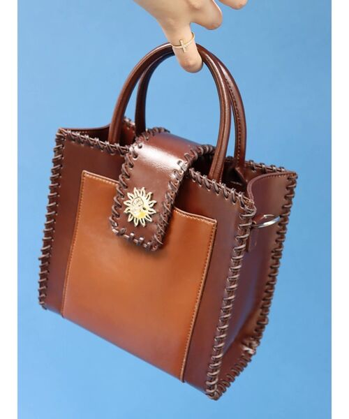 EVRIS（エヴリス）の「バイカラーステッチショルダーバッグ（ショルダーバッグ・レディース・グリーン/ブラウン/ブラック・FREE）」の18枚目の写真