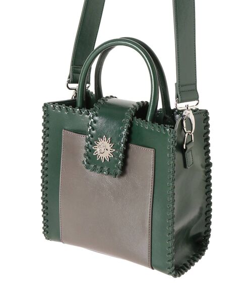 EVRIS（エヴリス）の「バイカラーステッチショルダーバッグ（ショルダーバッグ・レディース・グリーン/ブラウン/ブラック・FREE）」の21枚目の写真