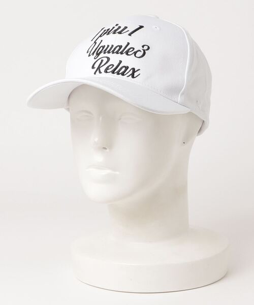 1piu1uguale3 RELAX（ウノピュウノウグァーレトレリラックス）の「1PIU1UGUALE3 RELAX/ウノピゥ ウノ ウグァーレ トレ リラックス/ロゴ刺繍キャップ（キャップ・メンズ・ブラック/ホワイト・F）」の2枚目の写真