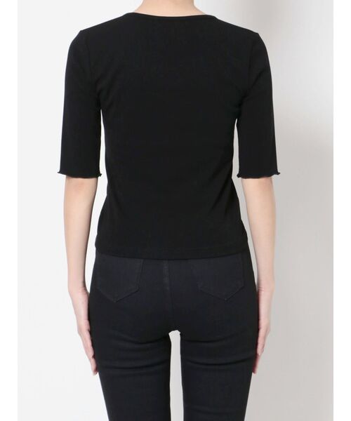 EMODA(エモダ)の「2WAYストラップヘムスリットトップ(Tシャツ/カットソー・レディース・ブラック/グレー/ブルー/ホワイト・FREE)」の13枚目の写真