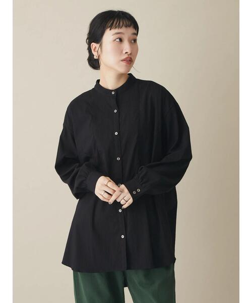 CRAFT STANDARD BOUTIQUE(クラフトスタンダードブティック)の「レーヨンデシン シャツチュニック *(シャツ/ブラウス・レディース・マスタード/キャメル/オフホワイト/ブラック・FREE)」の7枚目の写真