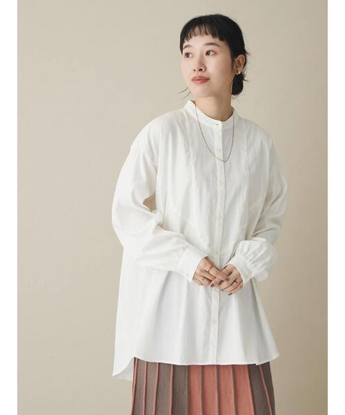 CRAFT STANDARD BOUTIQUE(クラフトスタンダードブティック)の「レーヨンデシン シャツチュニック *(シャツ/ブラウス・レディース・マスタード/キャメル/オフホワイト/ブラック・FREE)」の16枚目の写真