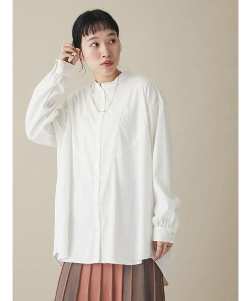 CRAFT STANDARD BOUTIQUE(クラフトスタンダードブティック)の「レーヨンデシン シャツチュニック *(シャツ/ブラウス・レディース・マスタード/キャメル/オフホワイト/ブラック・FREE)」の17枚目の写真