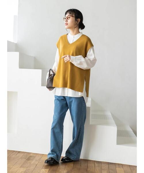 CRAFT STANDARD BOUTIQUE(クラフトスタンダードブティック)の「レーヨンデシン シャツチュニック *(シャツ/ブラウス・レディース・マスタード/キャメル/オフホワイト/ブラック・FREE)」の20枚目の写真