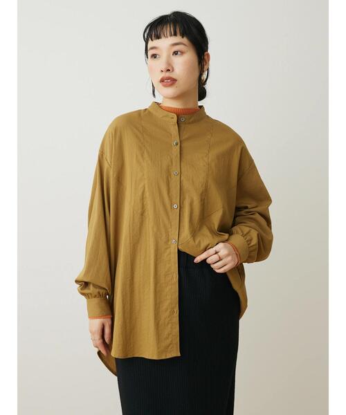 CRAFT STANDARD BOUTIQUE(クラフトスタンダードブティック)の「レーヨンデシン シャツチュニック *(シャツ/ブラウス・レディース・マスタード/キャメル/オフホワイト/ブラック・FREE)」の22枚目の写真