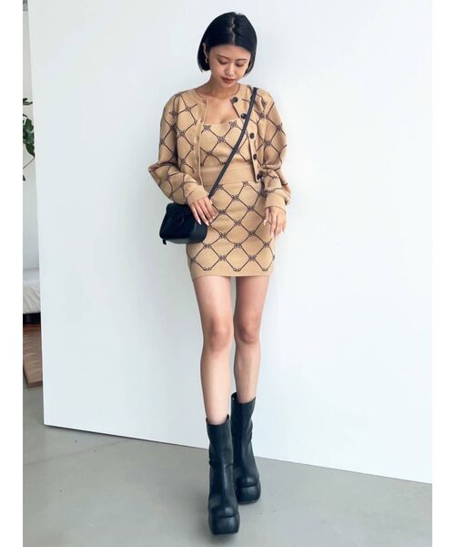 EMODA(エモダ)の「ジャガードミニスカート(スカート・レディース・その他1/その他・FREE)」の6枚目の写真