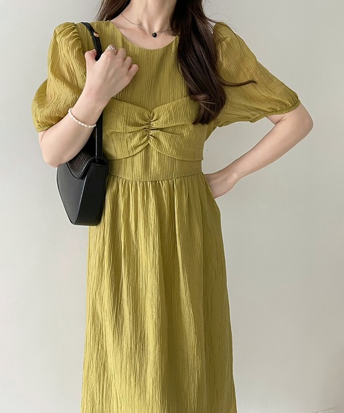 Girly Doll(ガーリードール)の「フレンチレトロプリーツワンピース(ワンピース・レディース・グリーン/アイボリー・F)」の20枚目の写真
