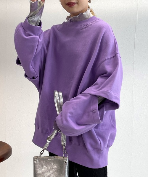 PATOU 薄紫 クロップドスウェットxsパトウヌメロ PATOU 薄紫 クロップドスウェットxsパトウヌメロ PATOU 薄紫