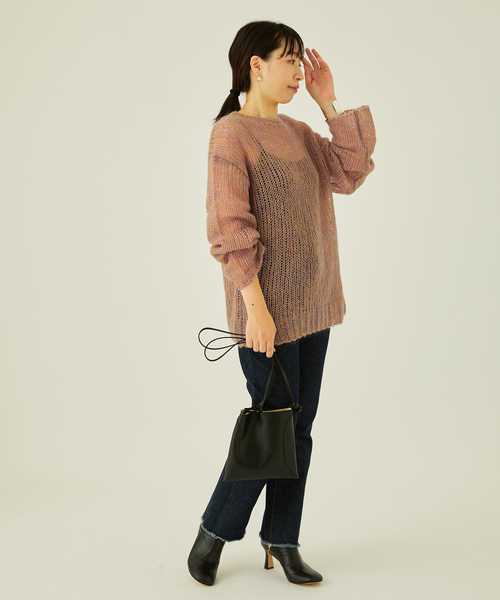 journal standard L'essage（ジャーナルスタンダードレサージュ）の「モヘヤMIXビッグプルオーバー（ニット/セーター・レディース・モスグリーン/ウッド・FREE）」の4枚目の写真