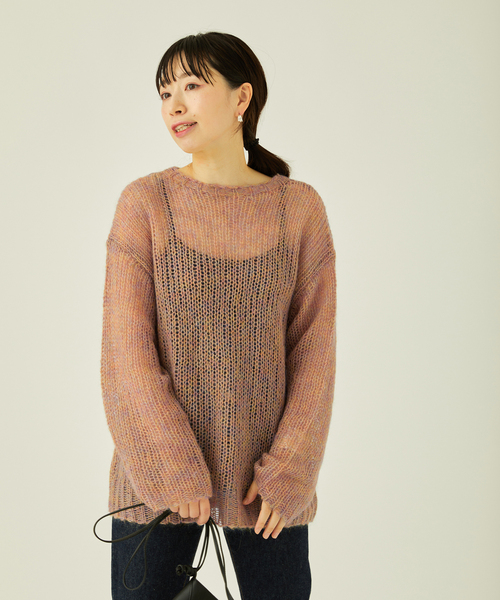 journal standard L'essage（ジャーナルスタンダードレサージュ）の「モヘヤMIXビッグプルオーバー（ニット/セーター・レディース・モスグリーン/ウッド・FREE）」の7枚目の写真