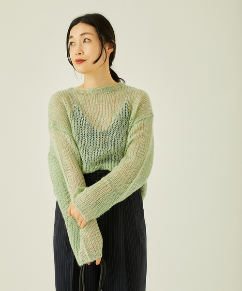 journal standard L'essage（ジャーナルスタンダードレサージュ）の「モヘヤMIXビッグプルオーバー（ニット/セーター・レディース・モスグリーン/ウッド・FREE）」の13枚目の写真