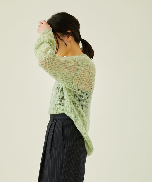 journal standard L'essage（ジャーナルスタンダードレサージュ）の「モヘヤMIXビッグプルオーバー（ニット/セーター・レディース・モスグリーン/ウッド・FREE）」の14枚目の写真