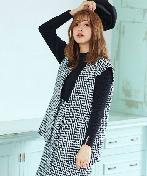 QUEENS COURT（クイーンズコート）の「千鳥柄ジレ（ベスト）」 - WEAR