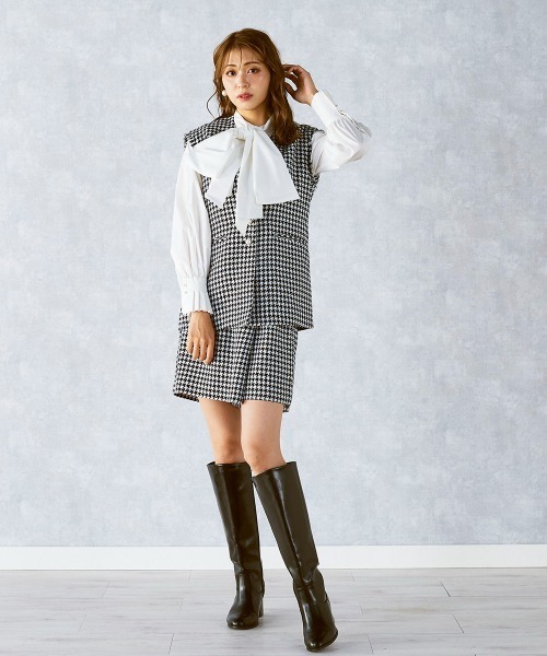 QUEENS COURT（クイーンズコート）の「千鳥柄ジレ（ベスト）」 - WEAR